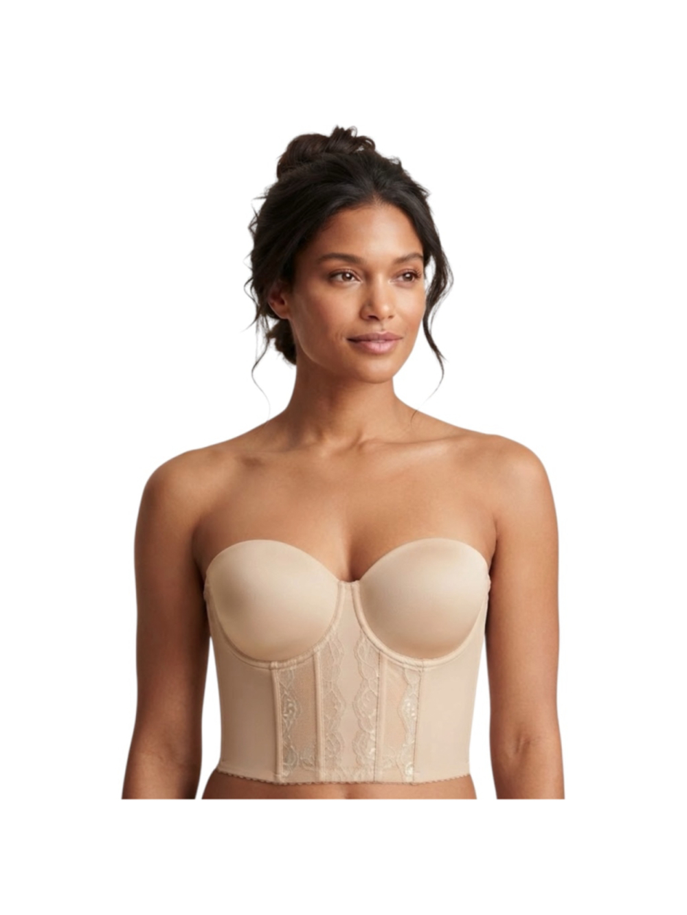 Parfait Elissa Strapless Longline Bustier Bra European Nude 38D